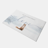 Winterwaldszene Fußmatte (Schrägansicht)