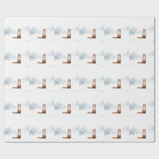 Winterwaldszene Geschenkpapier (Flach)