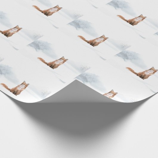 Winterwaldszene Geschenkpapier (Ecke)