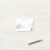 Winterwaldszene Post-it Klebezettel (Auf Schreibtisch)