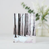 Winterwaldszene Postkarte (Stehend Vorderseite)