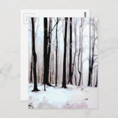 Winterwaldszene Postkarte (Vorne/Hinten)