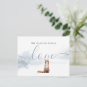 Winterwaldszene Postkarte (Stehend Vorderseite)