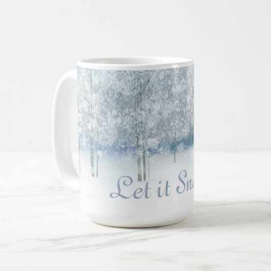 Winterwaldszene - Schnee Kaffeetasse (Vorderseite Links)