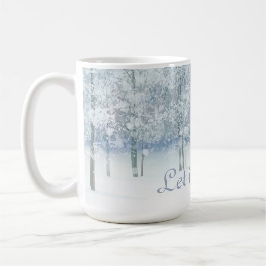 Winterwaldszene - Schnee Kaffeetasse (Links)
