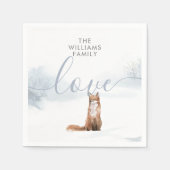 Winterwaldszene Serviette (Vorderseite)