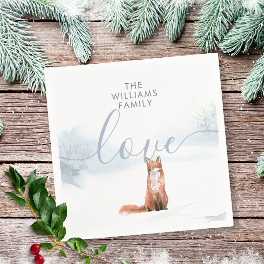 Winterwaldszene Serviette