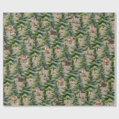 Winterwaldtiere erste Schneekraft Geschenkpapier (Flach)