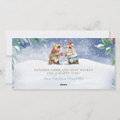 Winterwaldtiere Feiertagskarte (Rückseite)