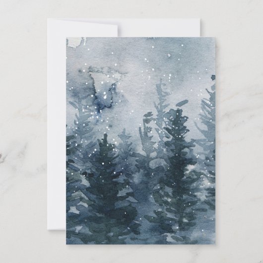 Winterwaldtiere, Frost, Waldbabwuchs Dankeskarte (Rückseite)