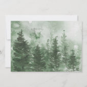 Winterwaldtiere - Neutrale Babydusche Einladung (Rückseite)