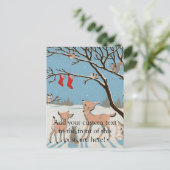 Winterwaldtiere Postkarte (Stehend Vorderseite)