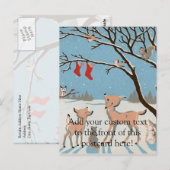 Winterwaldtiere Postkarte (Vorne/Hinten)