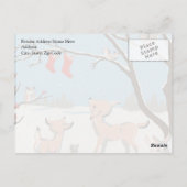 Winterwaldtiere Postkarte (Rückseite)