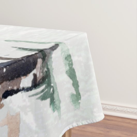 Winterwaldtiere Weltfrieden Weihnachten Tischdecke (Beispiel)