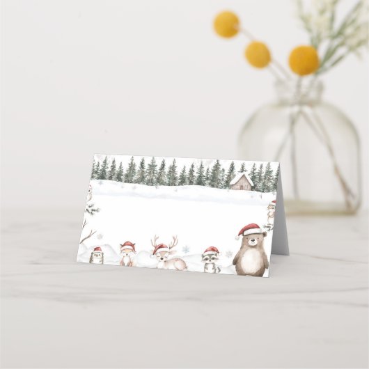 Winterwaldtiere - Zehnte Platzkarte (Rückseite)