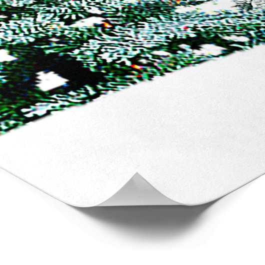 Winterwaldurlaub Begrüßungszeichen Poster (Ecke)