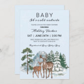 Winterwaldwald Hirsch Einladung (Vorne/Hinten)