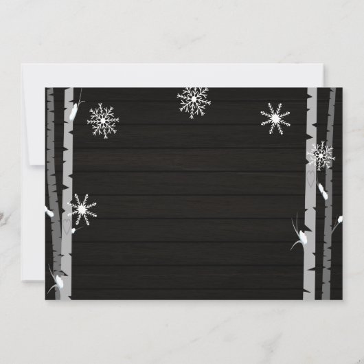 Winterwaldwald Kinderdusche Einladung (Rückseite)