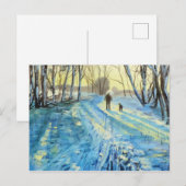 Winterwaldwanderung "Wir zwei" Postkarte (Vorne/Hinten)