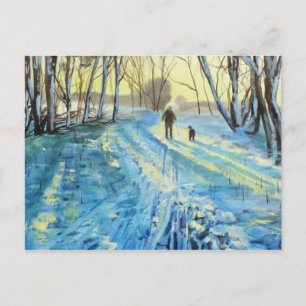 Winterwaldwanderung "Wir zwei" Postkarte