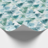 Winterwaldwasserfarben Geschenkpapier (Ecke)