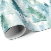 Winterwaldwasserfarben Geschenkpapier (Rolleneckpunkt)
