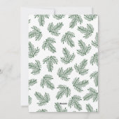 Winterwalzzweig für das neue Jahr Feiertagskarte (Rückseite)