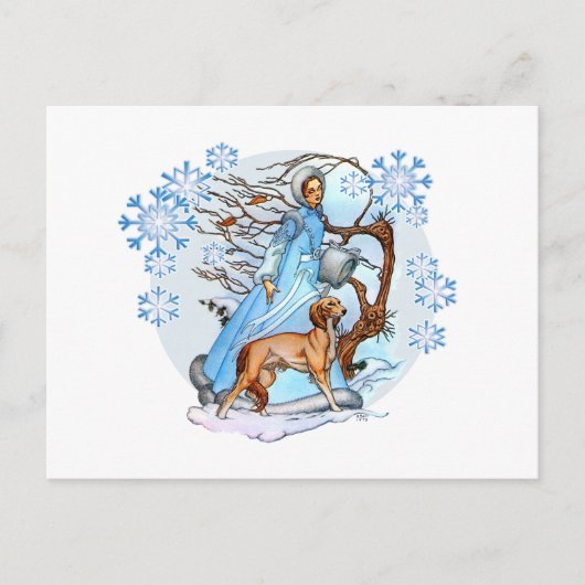 Winterwanderkarte Postkarte (Vorderseite)