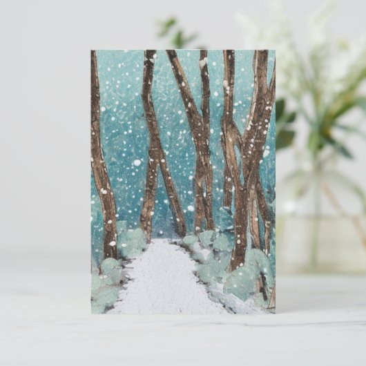 Winterwanderkollektion Dankeskarte (Stehend Vorderseite)