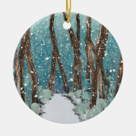 Winterwanderkollektion Keramik Ornament (Vorne)
