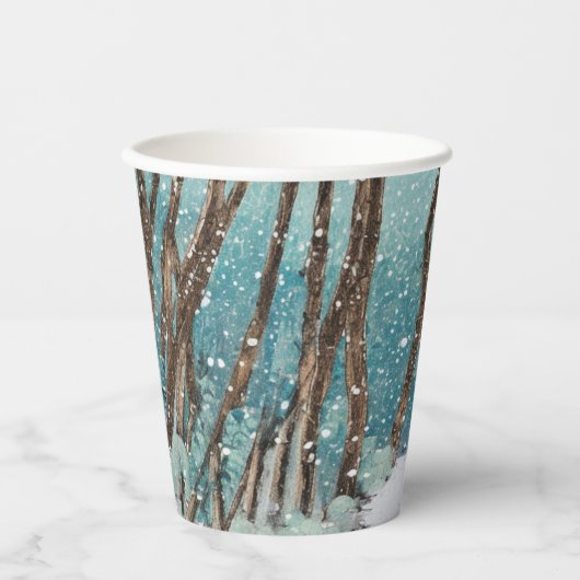 Winterwanderkollektion Pappbecher (Vorderseite)