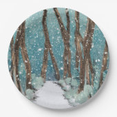 Winterwanderkollektion Pappteller (Vorderseite)