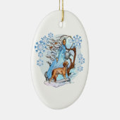 Winterwandern Keramik Ornament (Rechts)