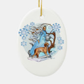 Winterwandern Keramik Ornament (Hinten)