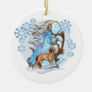 Winterwandern Keramikornament