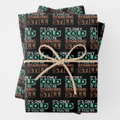 Winterwandern - nur kalt, wenn Stehend noch Quote Geschenkpapier Set (Beispiel)