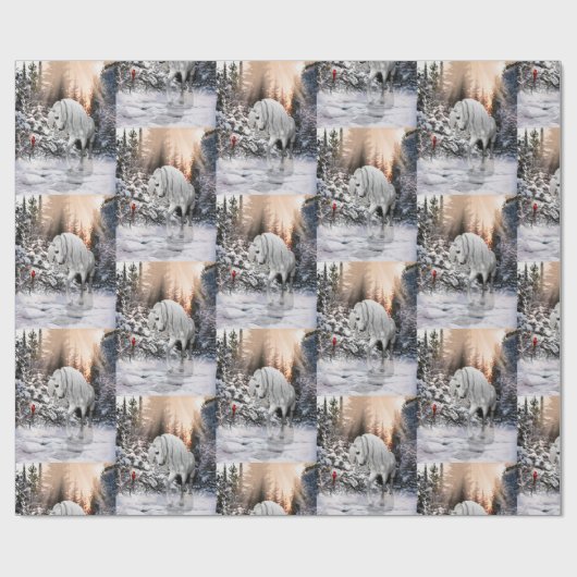 Winterwanderpferd 2024 geschenkpapier (Flach)