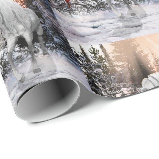 Winterwanderpferd 2024 geschenkpapier (Rolleneckpunkt)