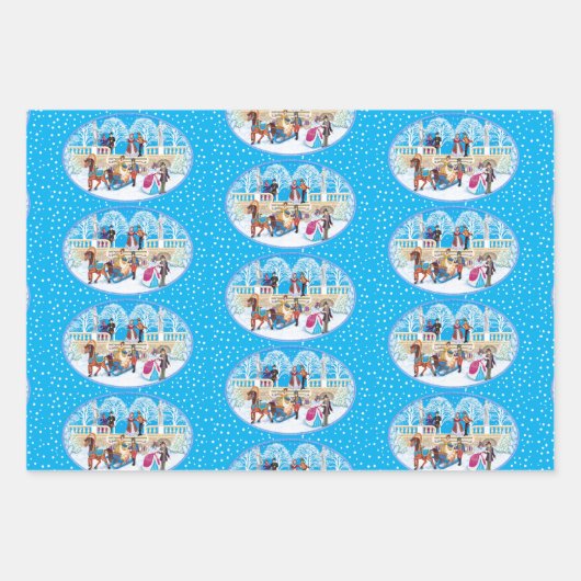 Winterwanderung Geschenkpapier Set (Vorderseite 3)