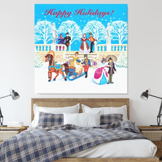 Winterwanderung Leinwanddruck (Insitu (Schlafzimmer))