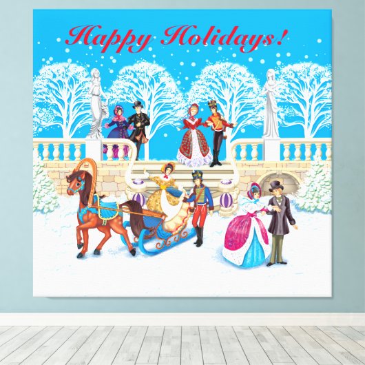 Winterwanderung Leinwanddruck (Insitu (Holzboden))