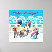 Winterwanderung Leinwanddruck (Vorderseite)