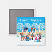 Winterwanderung Magnet (Vorderseite/Rückseite)