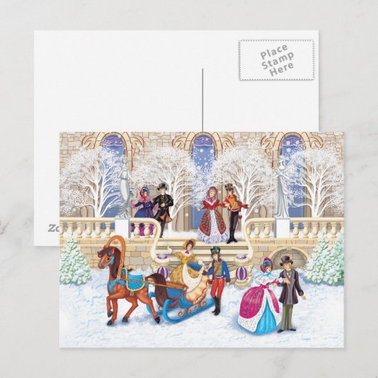 Winterwanderung Postkarte (Vorne/Hinten)