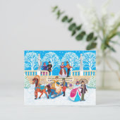 Winterwanderung Postkarte (Stehend Vorderseite)