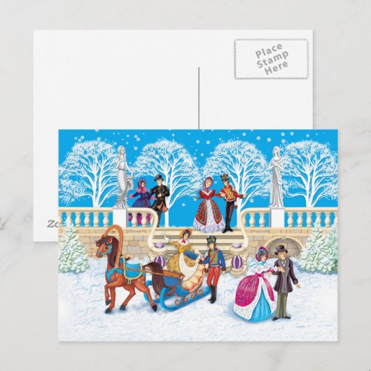 Winterwanderung Postkarte (Vorne/Hinten)