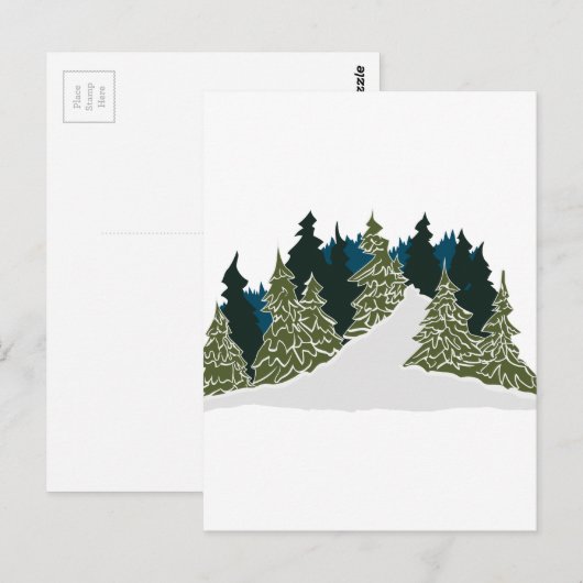 Winterwanderweg Postkarte (Vorne/Hinten)