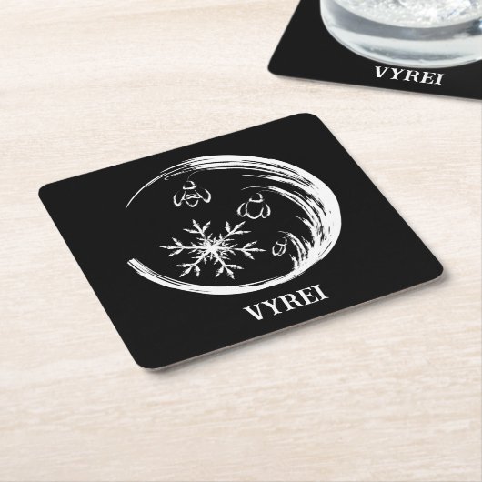 WinterWappen Rechteckiger Pappuntersetzer (angewinkelt)