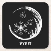 WinterWappen Rechteckiger Pappuntersetzer (Vorderseite)